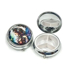 Fairy Trinket Three Compartment Pill Box Case